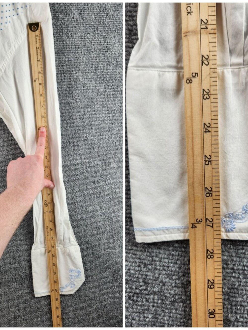 Robert Graham 42 16.5 White Blue Polka Dot Long Sleeve Button Up Shirt Cotton - Picture 15 of 16